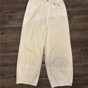 White Wide-Leg Denim